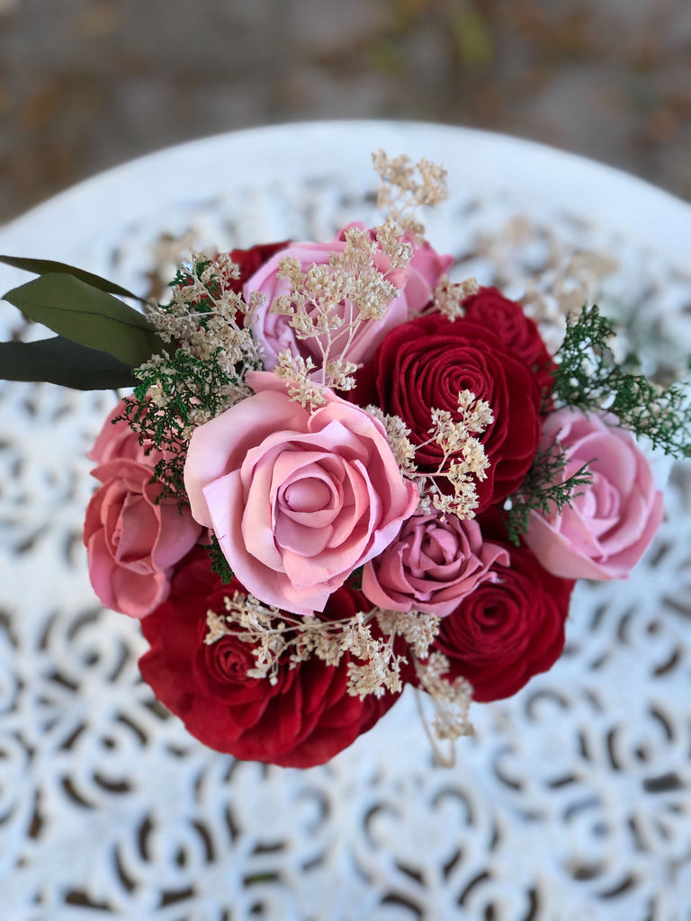 Be Mine Flower Sola Flower Arrangement - PineandPetalWeddings