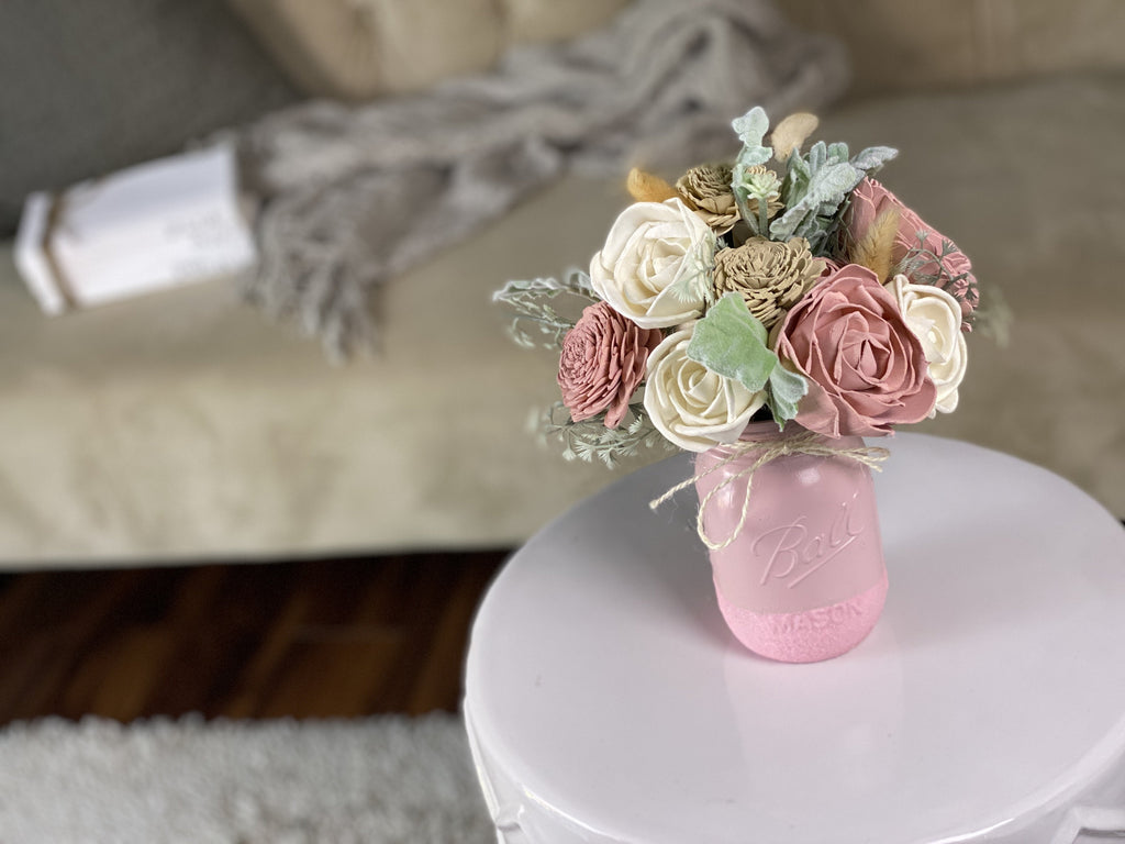 It's a Girl! Baby Girl Sola Flower Arrangement - Pint - pineandpetal