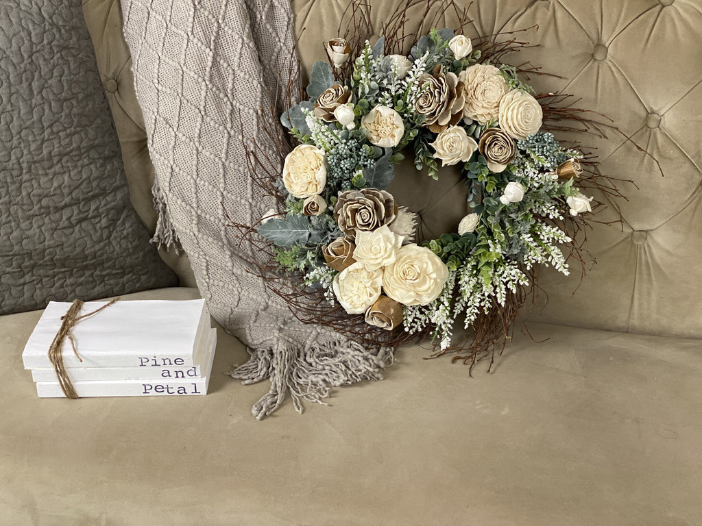 wooden wreath ideas for farmhouse decor