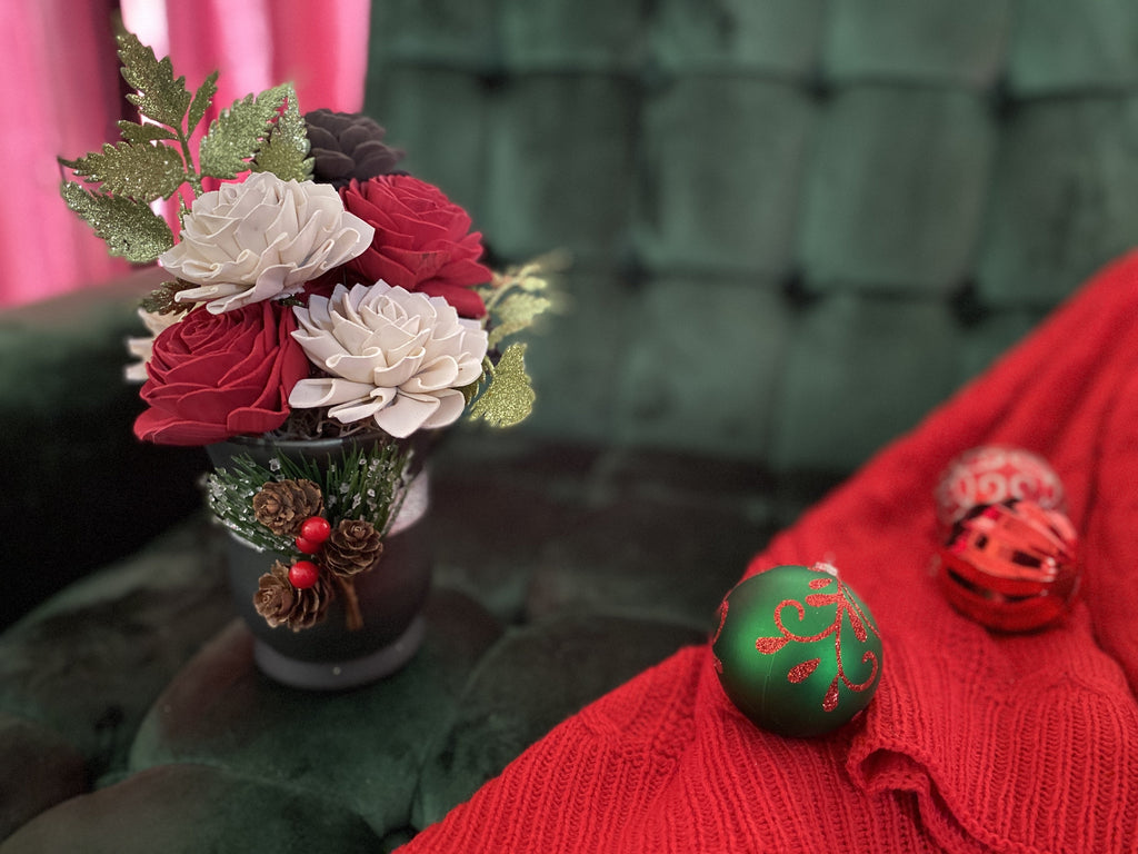 shop sola wood flower christmas arrangements at pine and petal market for mini centerpieces for christmas gifts