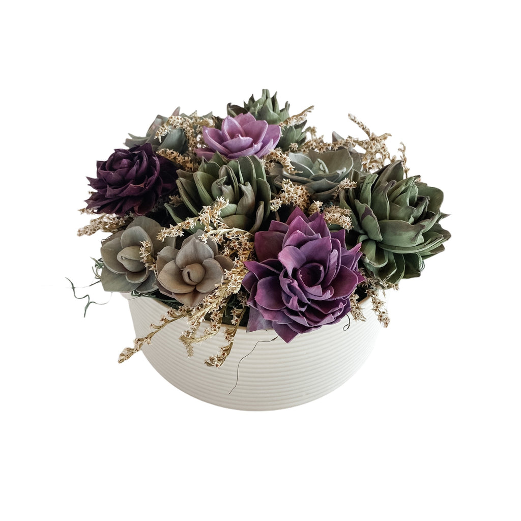 sola wood succulent garden arrangement centerpiece for garden wedding, event or home decor